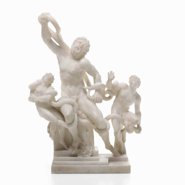 Laocoonte e i suoi figli. Alabastro scolpito. Toscana XIX secolo  - Asta Scultura e Oggetti d'Arte - Associazione Nazionale - Case d'Asta italiane