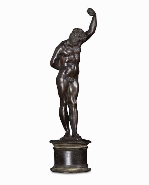 Marsia. Bronzo fuso e patinato. Arte rinascimentale veneta, ambito di Tiziano Minio (Padova 1517-1552)  - Asta Scultura e Oggetti d'Arte - Associazione Nazionale - Case d'Asta italiane