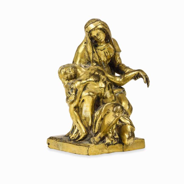 Piet. Bronzo fuso, cesellato e dorato. Arte barocca italiana del XVII secolo  - Asta Scultura e Oggetti d'Arte - Associazione Nazionale - Case d'Asta italiane