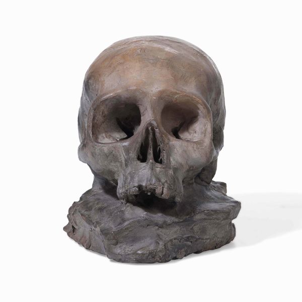 Memento Mori. Terracotta modellata. Plasticatore italiano del XVIII secolo  - Asta Scultura e Oggetti d'Arte - Associazione Nazionale - Case d'Asta italiane