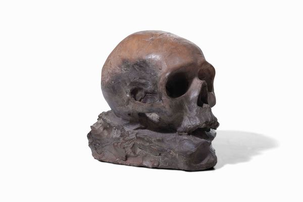 Memento Mori. Terracotta modellata. Plasticatore italiano del XVIII secolo  - Asta Scultura e Oggetti d'Arte - Associazione Nazionale - Case d'Asta italiane