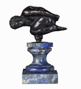 Acrobata. Bronzo fuso e patinato. Arte veneta del XVI secolo. Andrea Briosco detto Riccio (Padova 1470-1532)  - Asta Scultura e Oggetti d'Arte - Associazione Nazionale - Case d'Asta italiane