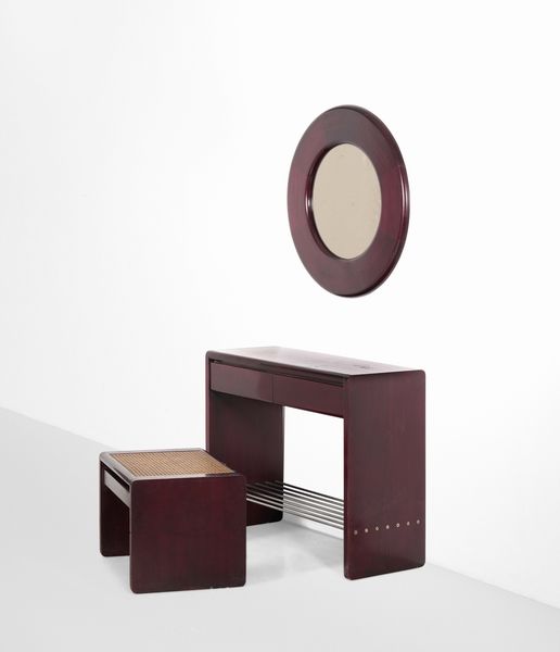 Toilette, specchio e pouf  - Asta Design Lab - Associazione Nazionale - Case d'Asta italiane