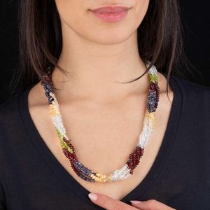 COLLANA TORCHON CON PIETRE SEMIPREZIOSE  - Asta Gioielli - Associazione Nazionale - Case d'Asta italiane