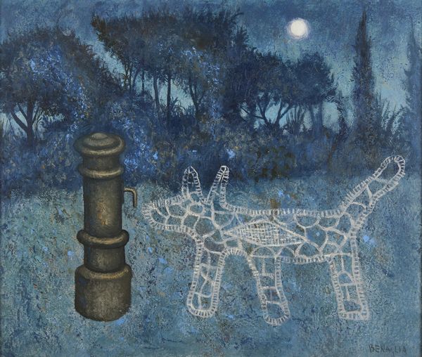 BENAGLIA ENRICO (n. 1938) : Notte nel giardino.  - Asta Asta 394 | ARTE MODERNA E CONTEMPORANEA Virtuale - Associazione Nazionale - Case d'Asta italiane