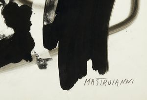 MASTROIANNI UMBERTO (1910 - 1998) : Senza titolo.  - Asta Asta 394 | ARTE MODERNA E CONTEMPORANEA Virtuale - Associazione Nazionale - Case d'Asta italiane