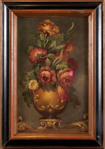 Scuola italiana, secolo XX : Coppia di nature morte con fiori in un vaso  - Asta Incanti d'arte - Associazione Nazionale - Case d'Asta italiane