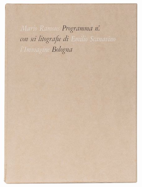 EMILIO SCANAVINO : Programma n.  - Asta Asta a tempo di Arte Moderna e Contemporanea - Associazione Nazionale - Case d'Asta italiane