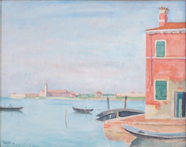 MARIO VELLANI MARCHI : La cavanella a Burano  - Asta Asta a tempo di Arte Moderna e Contemporanea - Associazione Nazionale - Case d'Asta italiane