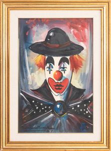 Romano Mussolini : Clown  - Asta Asta a tempo di Arte Moderna e Contemporanea - Associazione Nazionale - Case d'Asta italiane