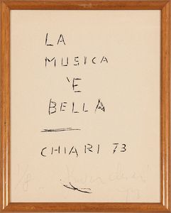 Giuseppe Chiari : La musica  bella  - Asta Asta a tempo di Arte Moderna e Contemporanea - Associazione Nazionale - Case d'Asta italiane