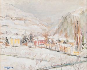 EUGENIO DA VENEZIA - Paesaggio innevato