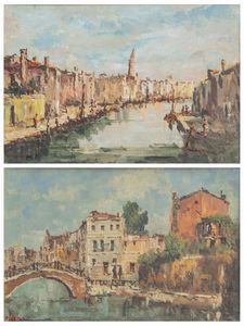 MARCO GANDOLFO : Canale veneziano  - Asta Asta a tempo di Arte Moderna e Contemporanea - Associazione Nazionale - Case d'Asta italiane