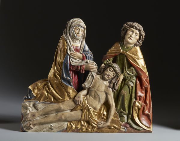 SCULTORE DI AREA GERMANICA DEL XX SECOLO : Compianto in legno scolpito e dipinto, nello stile di Tilman Riemenschneider  - Asta Asta 395 | ARTE ANTICA E DEL XIX SECOLO Online - Associazione Nazionale - Case d'Asta italiane