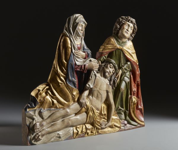 SCULTORE DI AREA GERMANICA DEL XX SECOLO : Compianto in legno scolpito e dipinto, nello stile di Tilman Riemenschneider  - Asta Asta 395 | ARTE ANTICA E DEL XIX SECOLO Online - Associazione Nazionale - Case d'Asta italiane