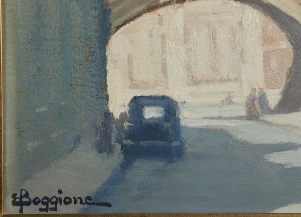 BOGGIONE ENRICO  (1889 - 1985) : Via Centrale di Oxford  - Asta Asta 395 | ARTE ANTICA E DEL XIX SECOLO Online - Associazione Nazionale - Case d'Asta italiane