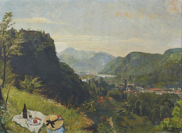 MANARESI PAOLO (1908 - 1991) : Picnic in montagna  - Asta Asta 395 | ARTE ANTICA E DEL XIX SECOLO Online - Associazione Nazionale - Case d'Asta italiane