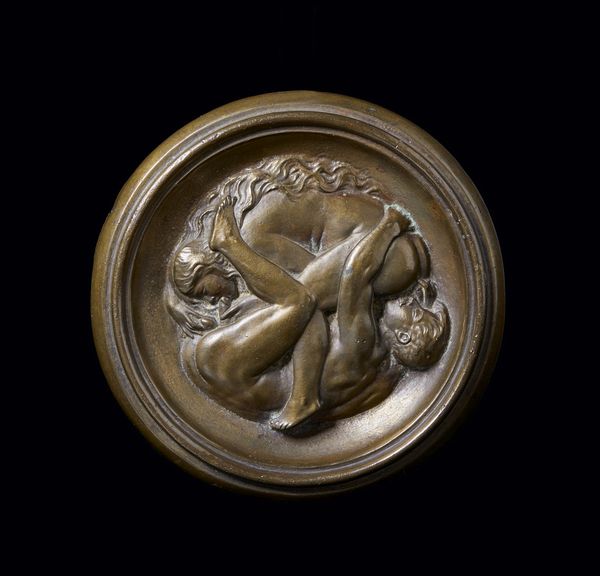 SCULTORE ITALIANO DEL XIX-XX SECOLO : Tondo in bronzo con scena erotica  - Asta Asta 395 | ARTE ANTICA E DEL XIX SECOLO Online - Associazione Nazionale - Case d'Asta italiane