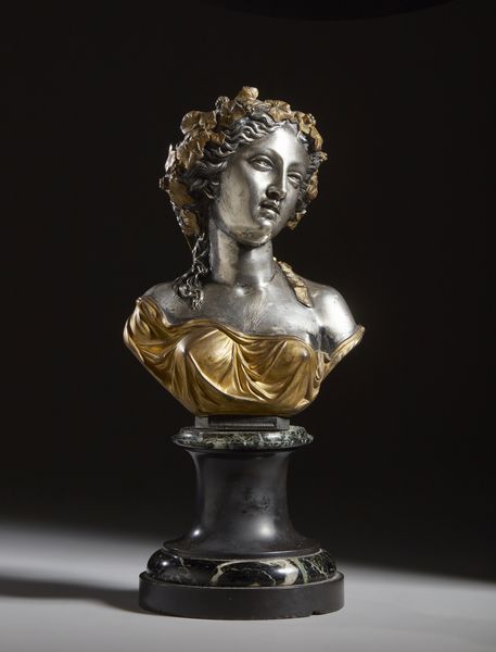 SCULTORE DEL XIX SECOLO : Busto di Baccante in bronzo argentato e dorato  - Asta Asta 395 | ARTE ANTICA E DEL XIX SECOLO Online - Associazione Nazionale - Case d'Asta italiane