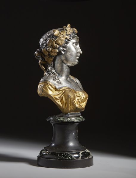 SCULTORE DEL XIX SECOLO : Busto di Baccante in bronzo argentato e dorato  - Asta Asta 395 | ARTE ANTICA E DEL XIX SECOLO Online - Associazione Nazionale - Case d'Asta italiane