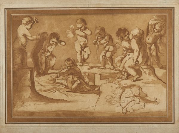 GIOVANNI FRANCESCO BARBIERI, IL GUERCINO (1591-1666) : Da un modello di. Giochi di putti  - Asta Asta 395 | ARTE ANTICA E DEL XIX SECOLO Online - Associazione Nazionale - Case d'Asta italiane