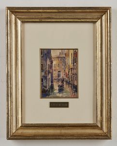 BELTRAME ACHILLE (1871 - 1945) : In gondola a Venezia  - Asta Asta 395 | ARTE ANTICA E DEL XIX SECOLO Online - Associazione Nazionale - Case d'Asta italiane