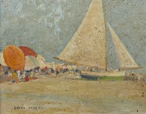 CROATTO BRUNO (1875 - 1948) : Forte dei Marmi  - Asta Asta 395 | ARTE ANTICA E DEL XIX SECOLO Online - Associazione Nazionale - Case d'Asta italiane