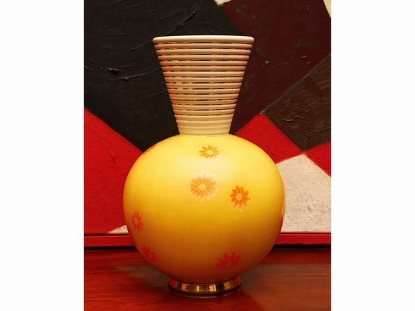 Vaso in terracotta smaltata, Pucci Umbertide  - Asta L'Arte di Arredare - Associazione Nazionale - Case d'Asta italiane