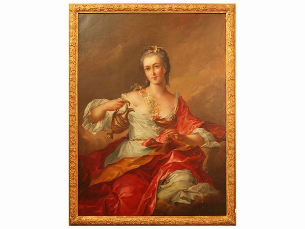 Da Jean-Marc Nattier : Ritratto di Louise Henriette de Bourbon-Conti, duchessa di Orlan, in veste di Ebe  - Asta L'Arte di Arredare - Associazione Nazionale - Case d'Asta italiane