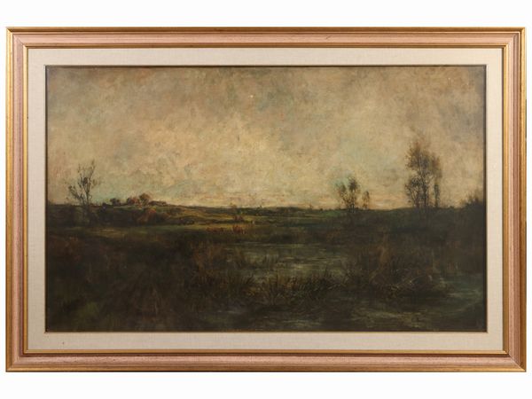 Paesaggio con armenti  - Asta L'Arte di Arredare - Associazione Nazionale - Case d'Asta italiane