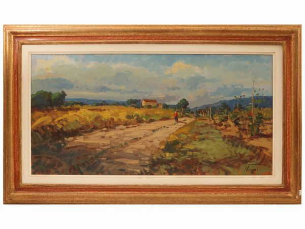 Agostino Veroni : Campagna toscana  - Asta L'Arte di Arredare - Associazione Nazionale - Case d'Asta italiane