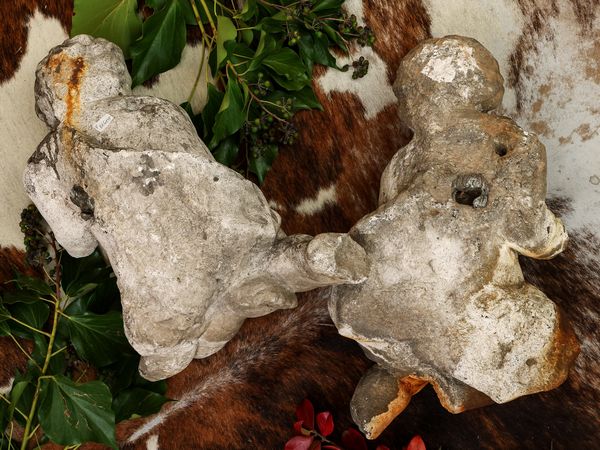 Coppia di putti in pietra  - Asta L'Arte di Arredare - Associazione Nazionale - Case d'Asta italiane