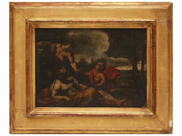 Cerchia di Luca Giordano : Venere nel giardino d'Amore  - Asta L'Arte di Arredare - Associazione Nazionale - Case d'Asta italiane