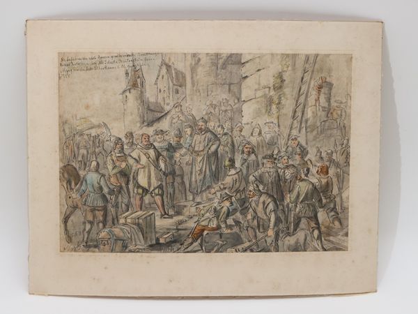 Scuola tedesca : Episodio della guerra dei contadini tedeschi del 1524-1525  - Asta L'Arte di Arredare - Associazione Nazionale - Case d'Asta italiane