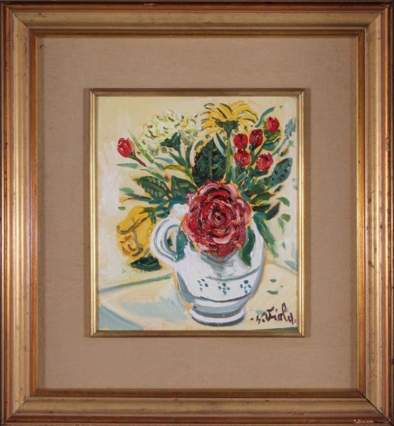 Vaso di fiori, anni 70  - Asta Libri illustrati e Arte Moderna, Contemporanea e Dipinti del XIX secolo - Associazione Nazionale - Case d'Asta italiane