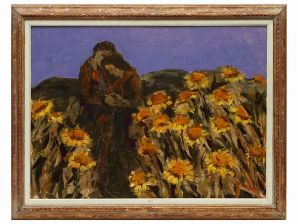 Renzo Grazzini : Girasoli  - Asta Arte Moderna e Contemporanea - Associazione Nazionale - Case d'Asta italiane