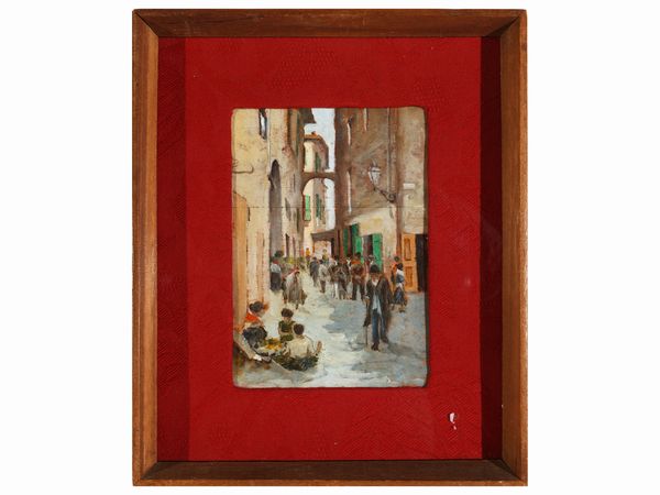 Gino Tommasi : Il ghetto degli ebrei a Firenze, da Telemaco Signorini  - Asta Arte Moderna e Contemporanea - Associazione Nazionale - Case d'Asta italiane