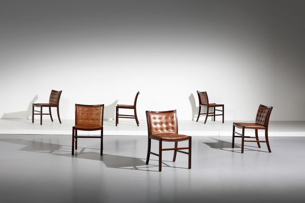 FRIGERIO LUCIANO (1928 - 1999) : Sei sedie Reginella  - Asta Asta 397 | DESIGN E ARTI DECORATIVE DEL NOVECENTO Online - Associazione Nazionale - Case d'Asta italiane