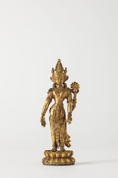 Scultura in bronzo dorato raffigurante Padmapani. Tibet, secolo XIX/XX  - Asta Incanti d'Asia / Arte del sud-est asiatico e Cina - Associazione Nazionale - Case d'Asta italiane