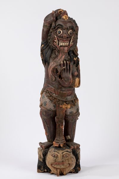 Scultura in legno raffigurante demone. Cina/Tibet, inizio secolo XX  - Asta Incanti d'Asia / Arte del sud-est asiatico e Cina - Associazione Nazionale - Case d'Asta italiane