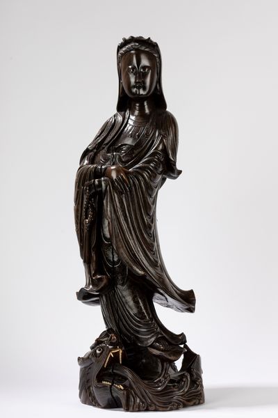 Guanyin in legno. Cina, secolo XX  - Asta Incanti d'Asia / Arte del sud-est asiatico e Cina - Associazione Nazionale - Case d'Asta italiane