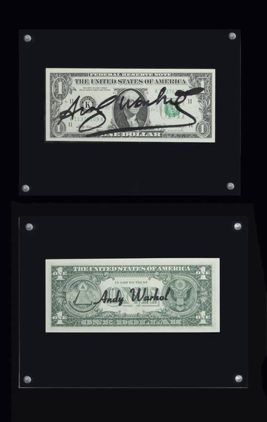 ANDY WARHOL Pittsburgh (USA) 1927 - 1987 New York (USA) : One Dollar (George Washington) 1969  - Asta Grafica - Associazione Nazionale - Case d'Asta italiane