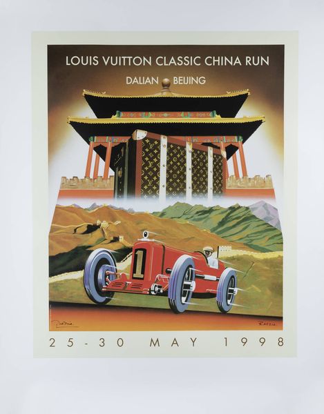 RAZZIA (Gerard Courbouleix Dnriaz) Parigi 1950 : Louis Vuitton Classic China Run anni 2000 (Dalian-Beijing 25-30 may 1998)  - Asta Grafica - Associazione Nazionale - Case d'Asta italiane