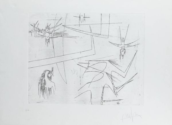 WIFREDO LAM Saugua La Grande (Cuba) 1902- 1982 Parigi : Senza titolo  - Asta Grafica - Associazione Nazionale - Case d'Asta italiane