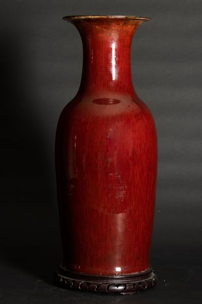 Vaso in porcellana monocroma color sangue di bue, Cina, Dinastia Qing, XIX secolo  - Asta Arte orientale - Associazione Nazionale - Case d'Asta italiane