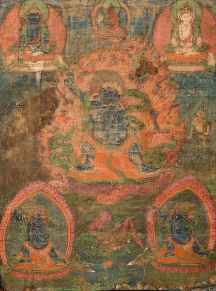 Thangka su seta raffigurante figura centrale di Makhala e altre divinit, Tibet, XVIII secolo  - Asta Arte orientale - Associazione Nazionale - Case d'Asta italiane