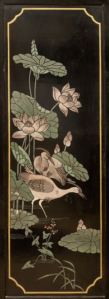 Paravento a sei ante in legno laccato con scene di vita comune e innesti in giada e pietre dure, Cina, Dinastia Qing, XIX secolo  - Asta Fine Chinese Works of Art - Associazione Nazionale - Case d'Asta italiane