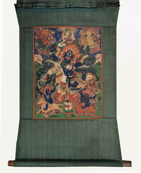 Thangka su seta raffigurante divinit centrale a cavallo e altre divinit, Tibet, XVIII secolo  - Asta Fine Chinese Works of Art - Associazione Nazionale - Case d'Asta italiane