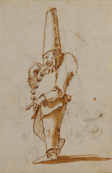 Scuola veneta del XVIII secolo : Pulcinella  - Asta Asta 401 | ARTE ANTICA E DEL XIX SECOLO Online - Associazione Nazionale - Case d'Asta italiane