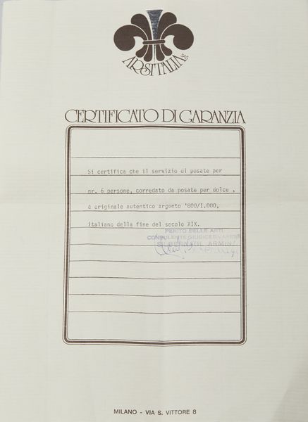 ARGENTIERE ITALIANO DEL XIX-XX SECOLO : Servizio di 50 posate in argento per sei, in contenitore originale  - Asta Asta 401 | ARTE ANTICA E DEL XIX SECOLO Online - Associazione Nazionale - Case d'Asta italiane